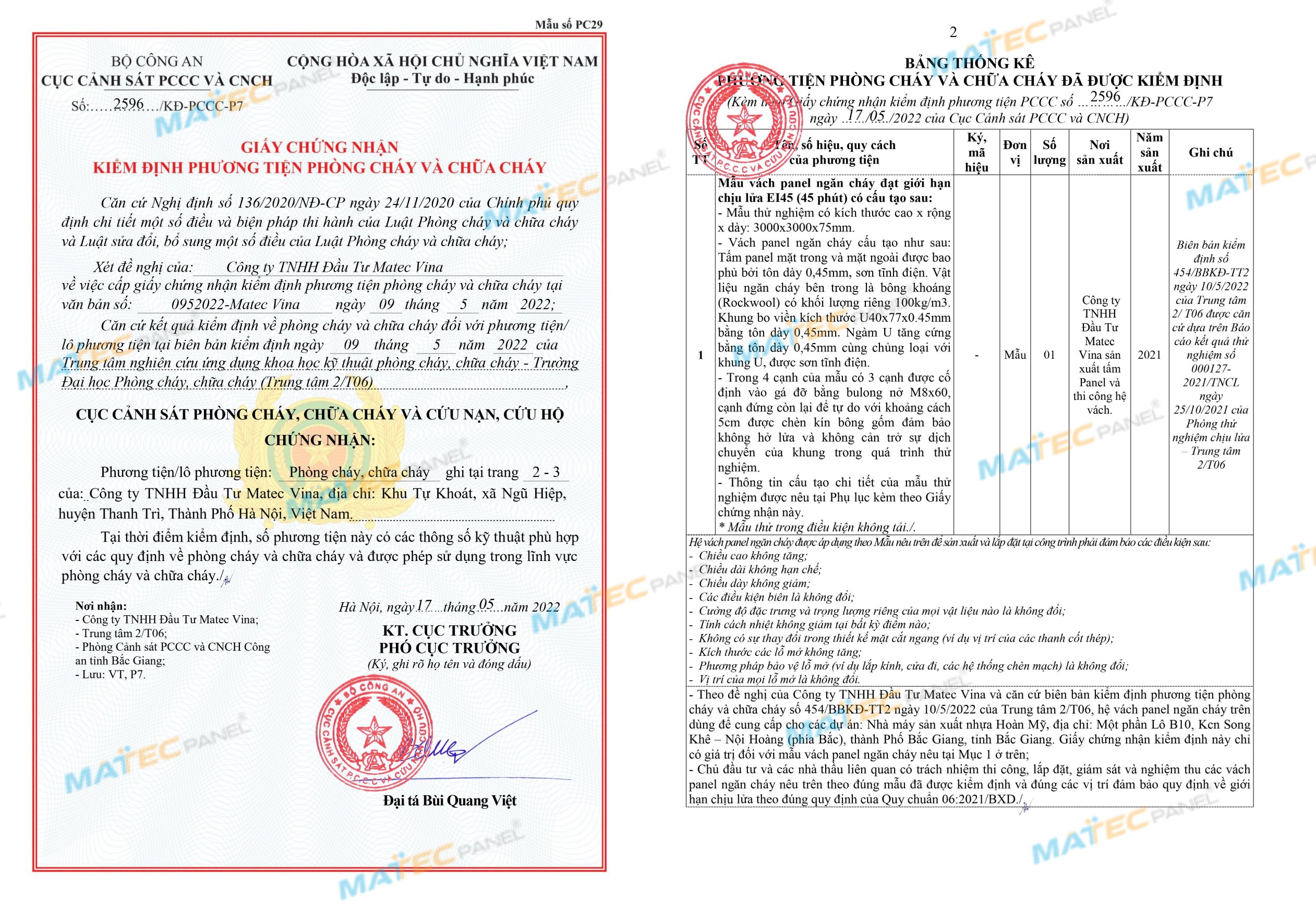 v&aacute;ch panel chống ch&aacute;y ei15