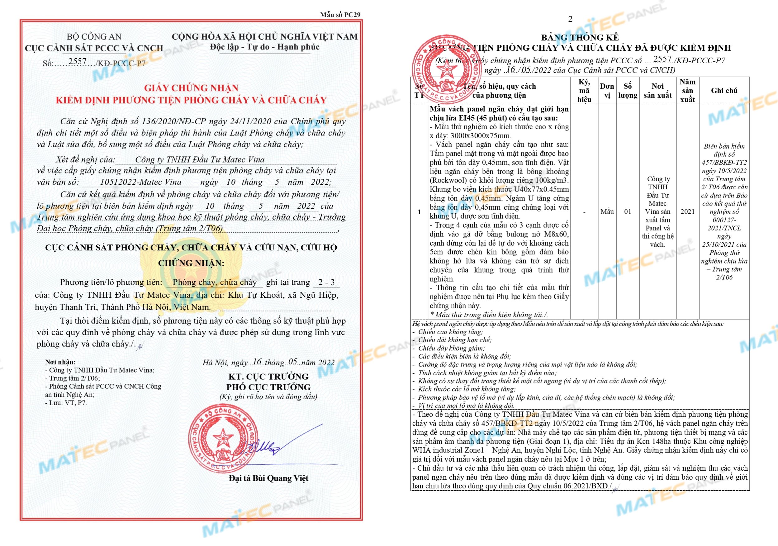 v&aacute;ch panel chống ch&aacute;y ei15
