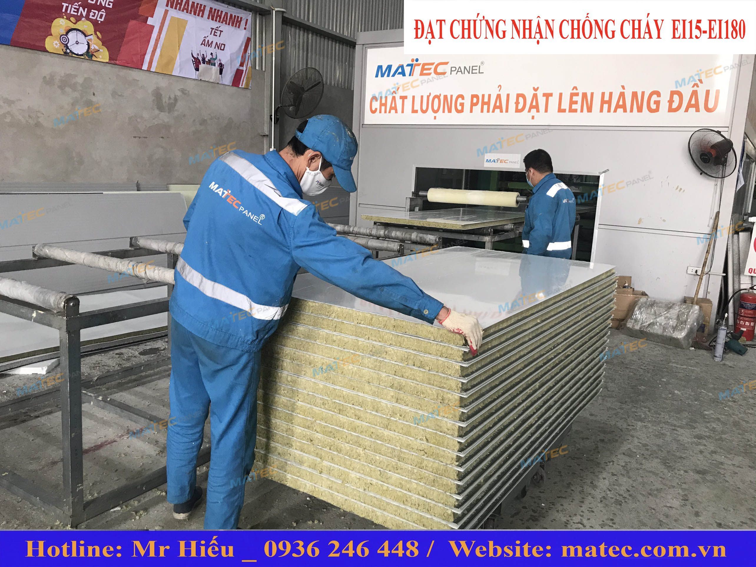 Tấm Rockwool đạt tiêu chuẩn chống cháy EI do Cục PCCC cấp