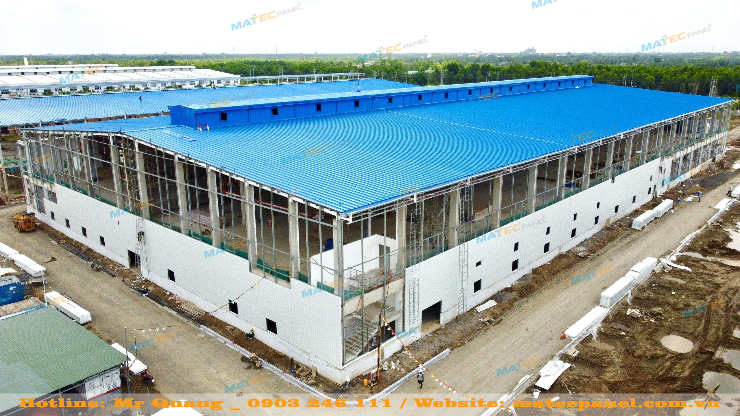 Tấm mái tôn Rockwool do MatecPanel sản xuất cho công trình bền đẹp