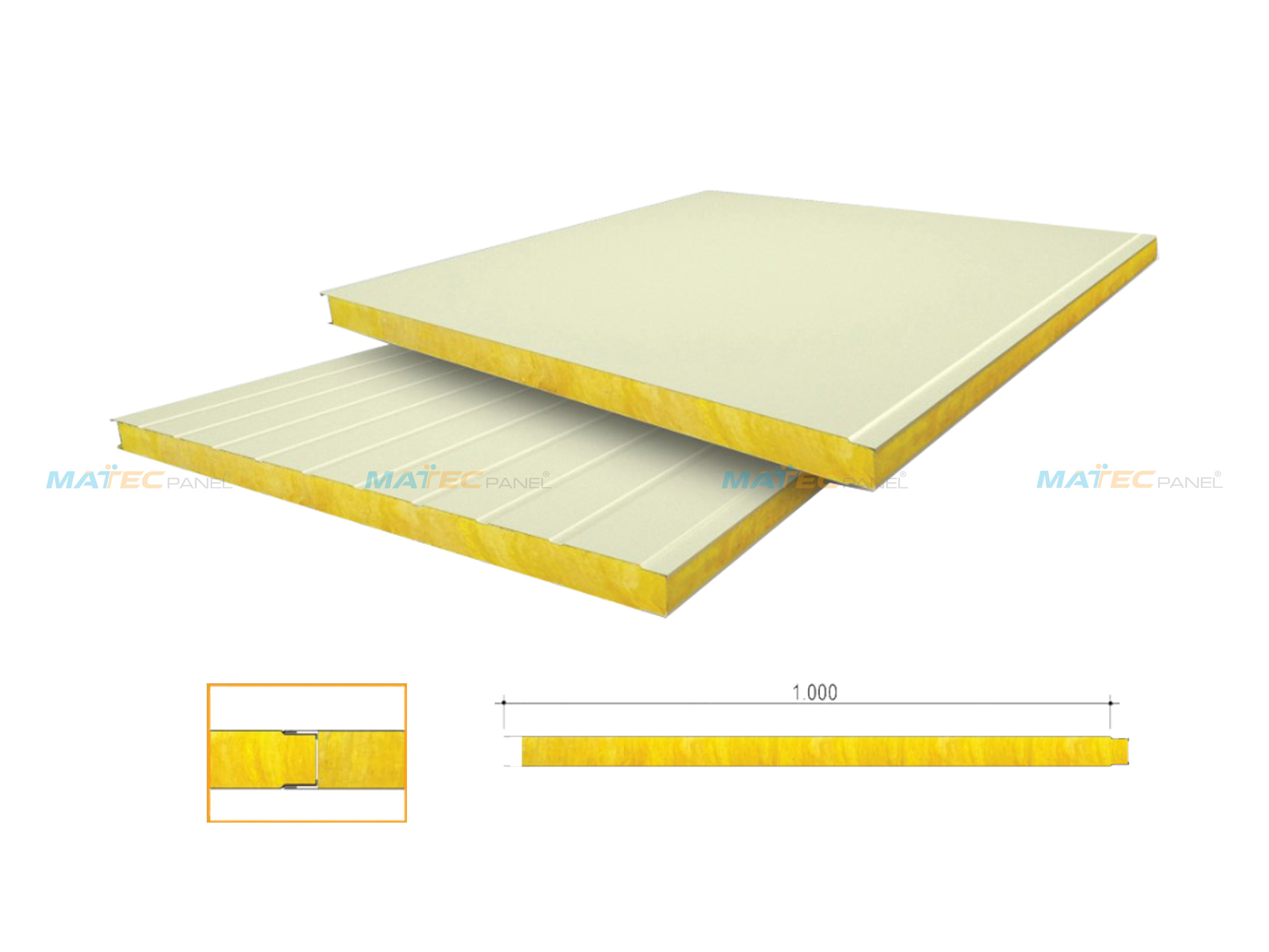 Tấm vách trong Glasswool Panel mã INP-01