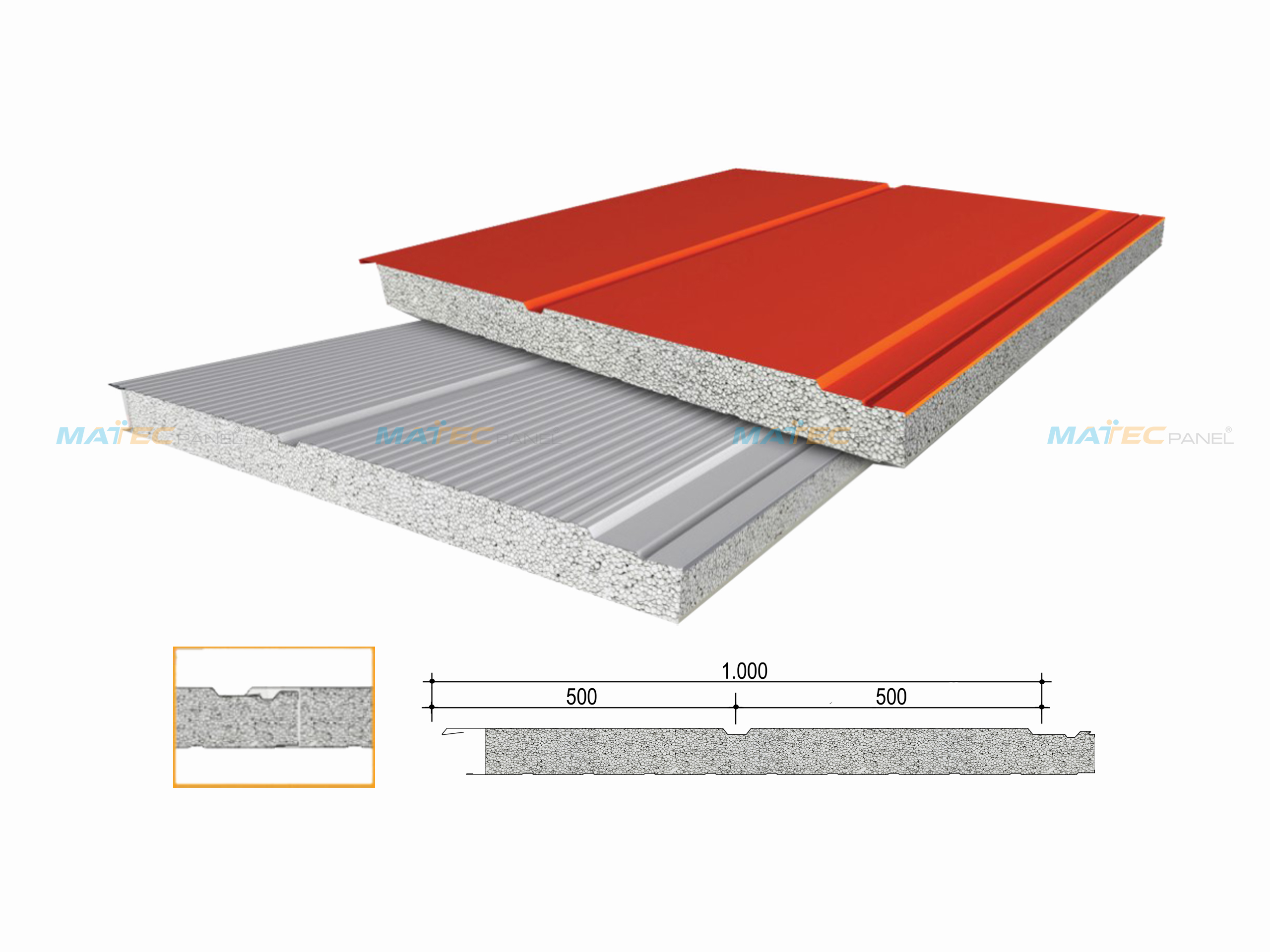 Tấm vách ngoài - vách bao panel OUP - R50002
