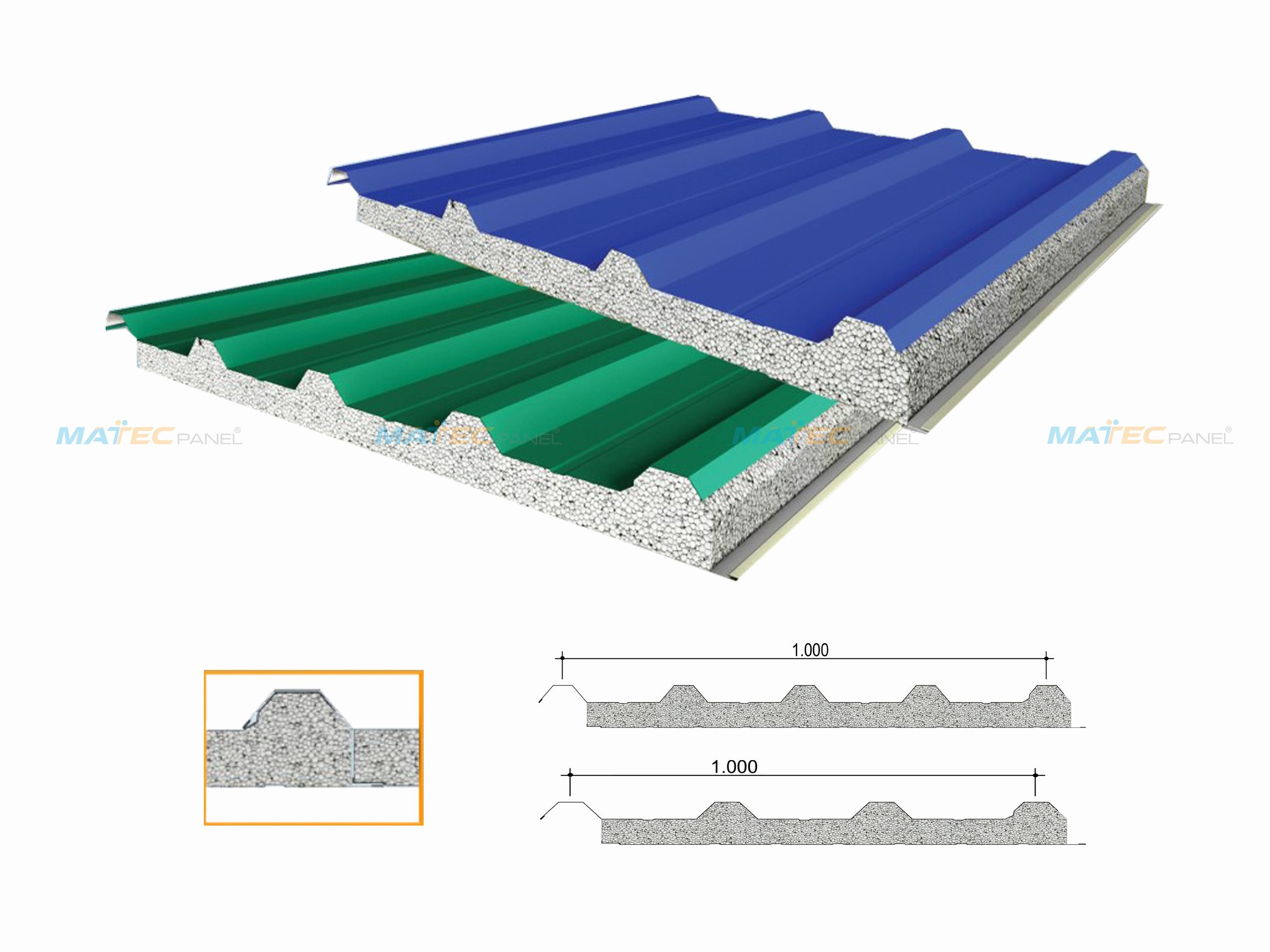 Tấm lợp 3 lớp eps panel