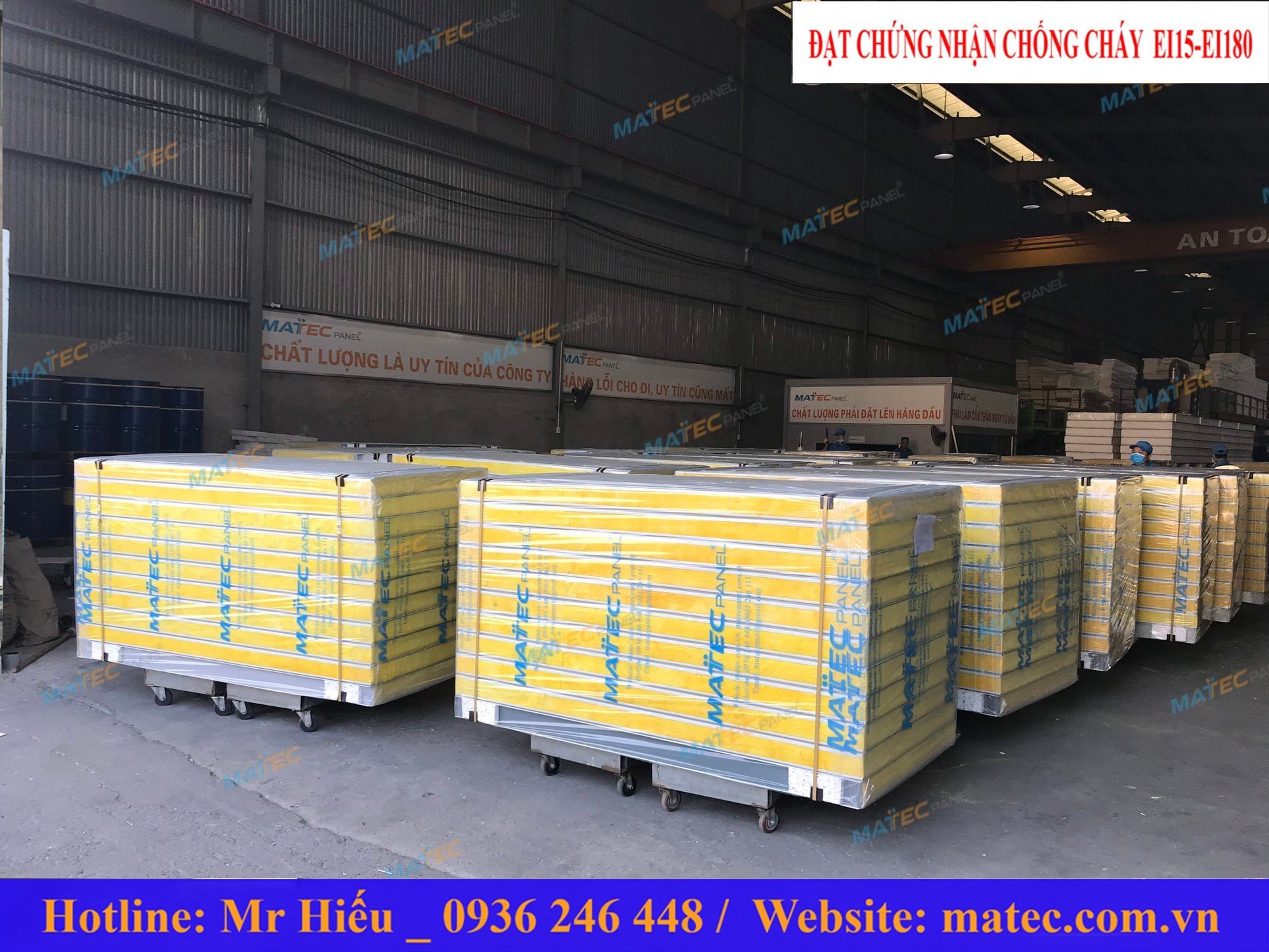 v&aacute;ch panel chống ch&aacute;y ei15