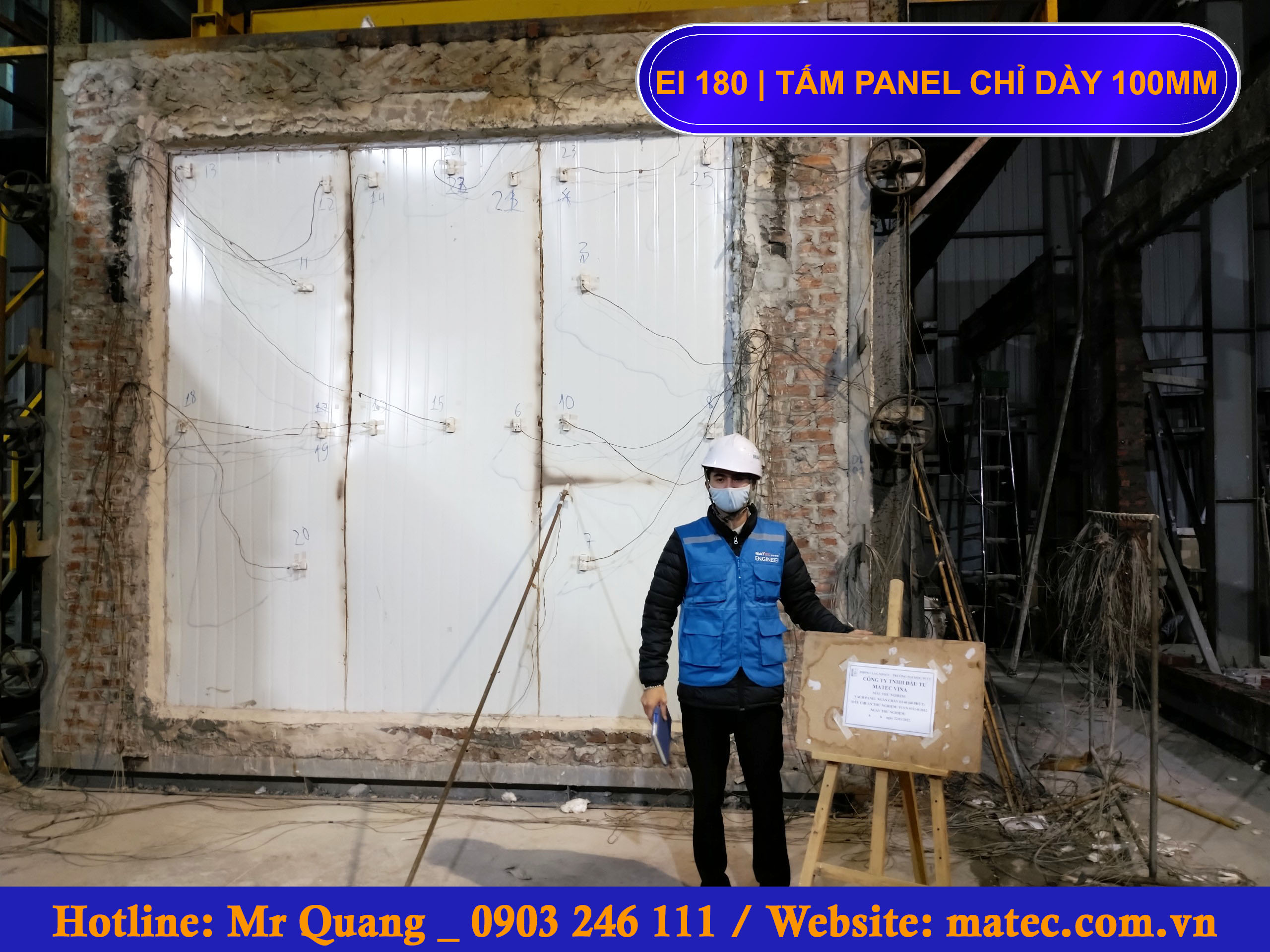 V&aacute;ch chống ch&aacute;y 180 ph&uacute;t d&agrave;y 100mm đ&atilde; được kiểm chứng bởi cục PCCC