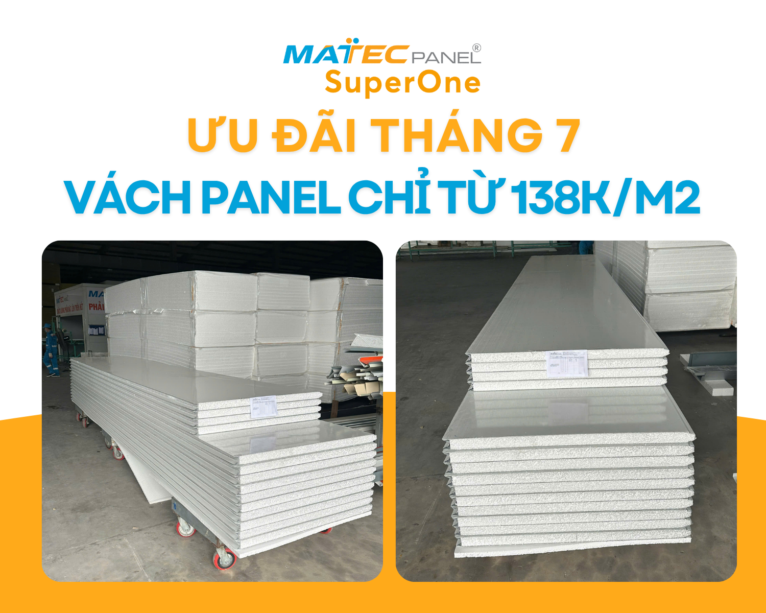 ƯU ĐÃI THÁNG 7 – TẤM PANEL CÁCH NHIỆT GIÁ CHỈ TỪ 138K/m²