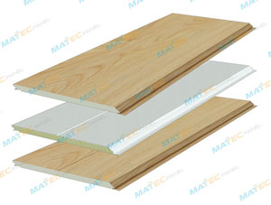 Tấm trần mỏng PU 3 lớp Tôn_PU-Giấy bạc